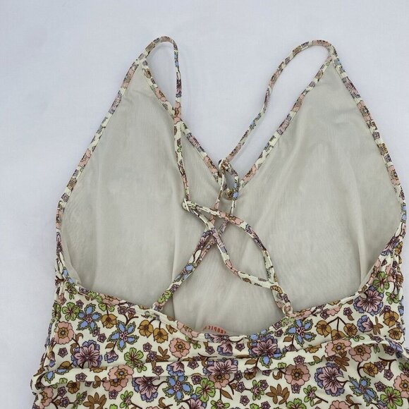 Scotch & Soda Tropical Size Small Smocked Floral One Piece Swimuit Strappy Ditsy - Picture 11 of 14